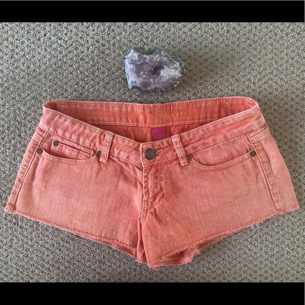 Almost Famous Size 5 Coral Denim Shorts